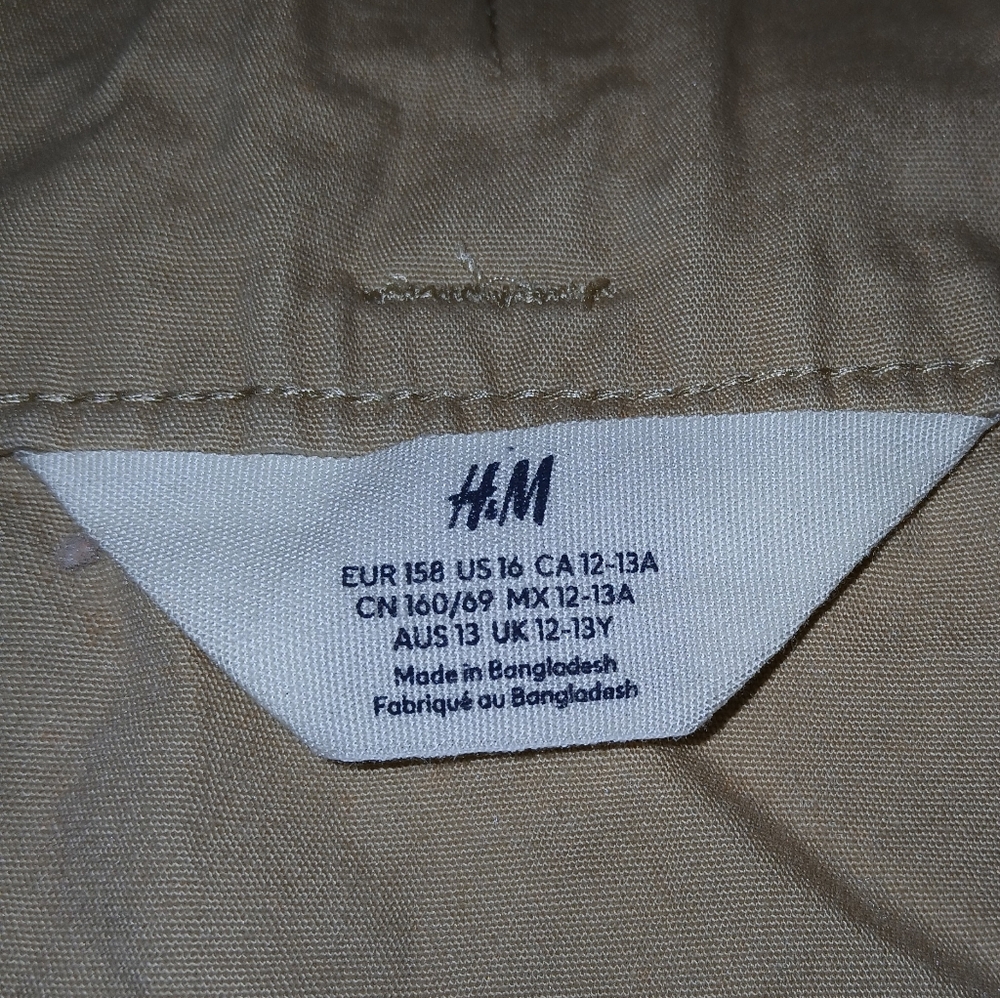 Girls H&M Khaki Pleated A-line Skirt Size 16 - Picture 5 of 5